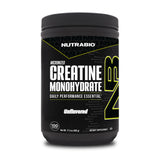 NutraBio envase frontal de creatina monohidratada mostrando pureza