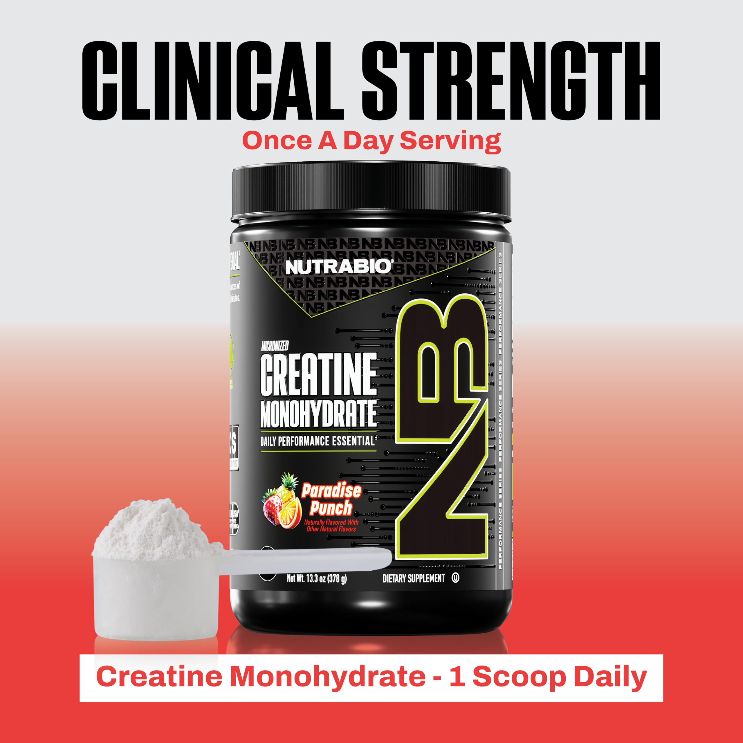 Escena de entrenamiento con producto NutraBio sobre banco destacando estilo de vida activo
