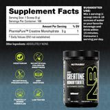 NutraBio polvo de creatina textura micronizada, fácil disolución