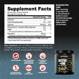 NutraBio etiqueta nutricional detallada con ingredientes y dosis clínicamente dosificadas