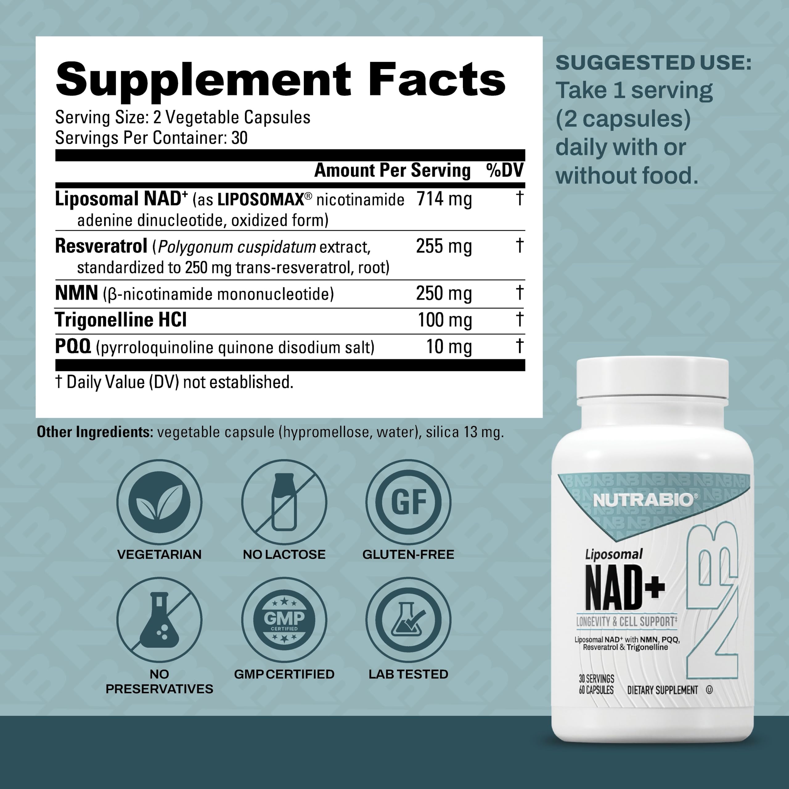 NutraBio etiqueta con ingredientes claros para transparencia y confianza