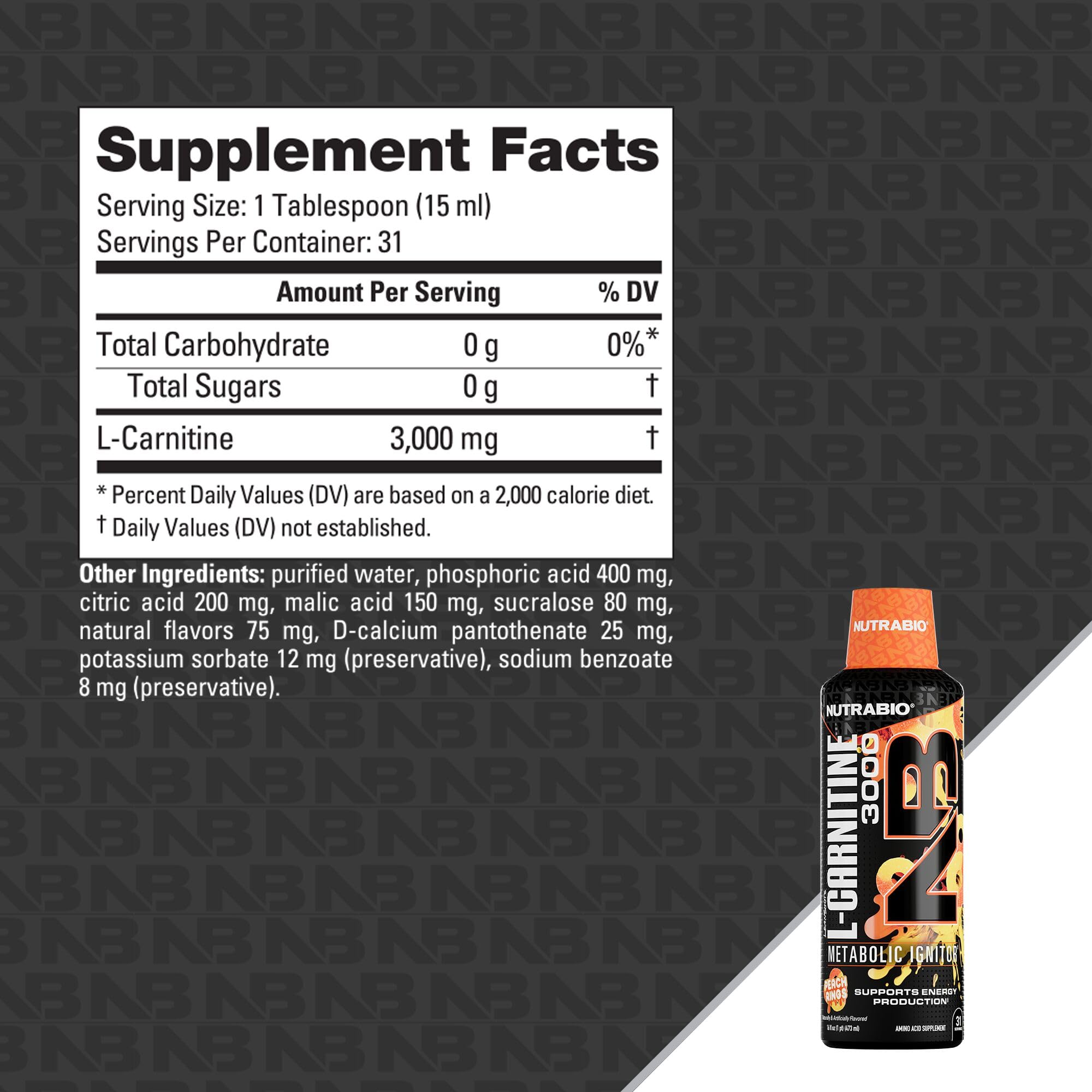 NutraBio etiqueta detallada con ingredientes y pureza garantizada como ventaja