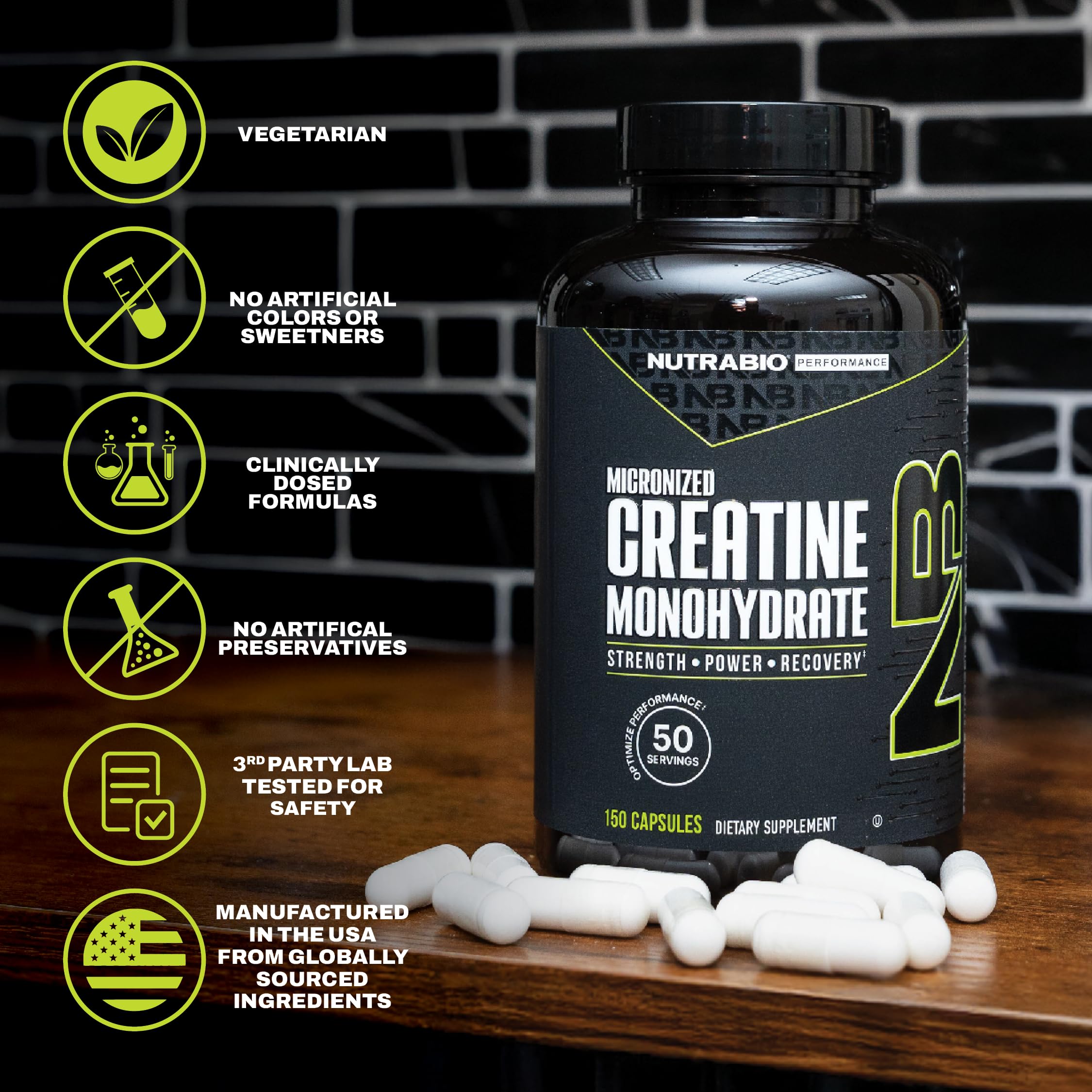 Etiqueta NutraBio con sello kosher y datos nutricionales, proporciona confianza dietaria