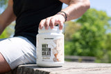 NutraBio etiqueta nutricional clara con 25 g de proteína por servicio