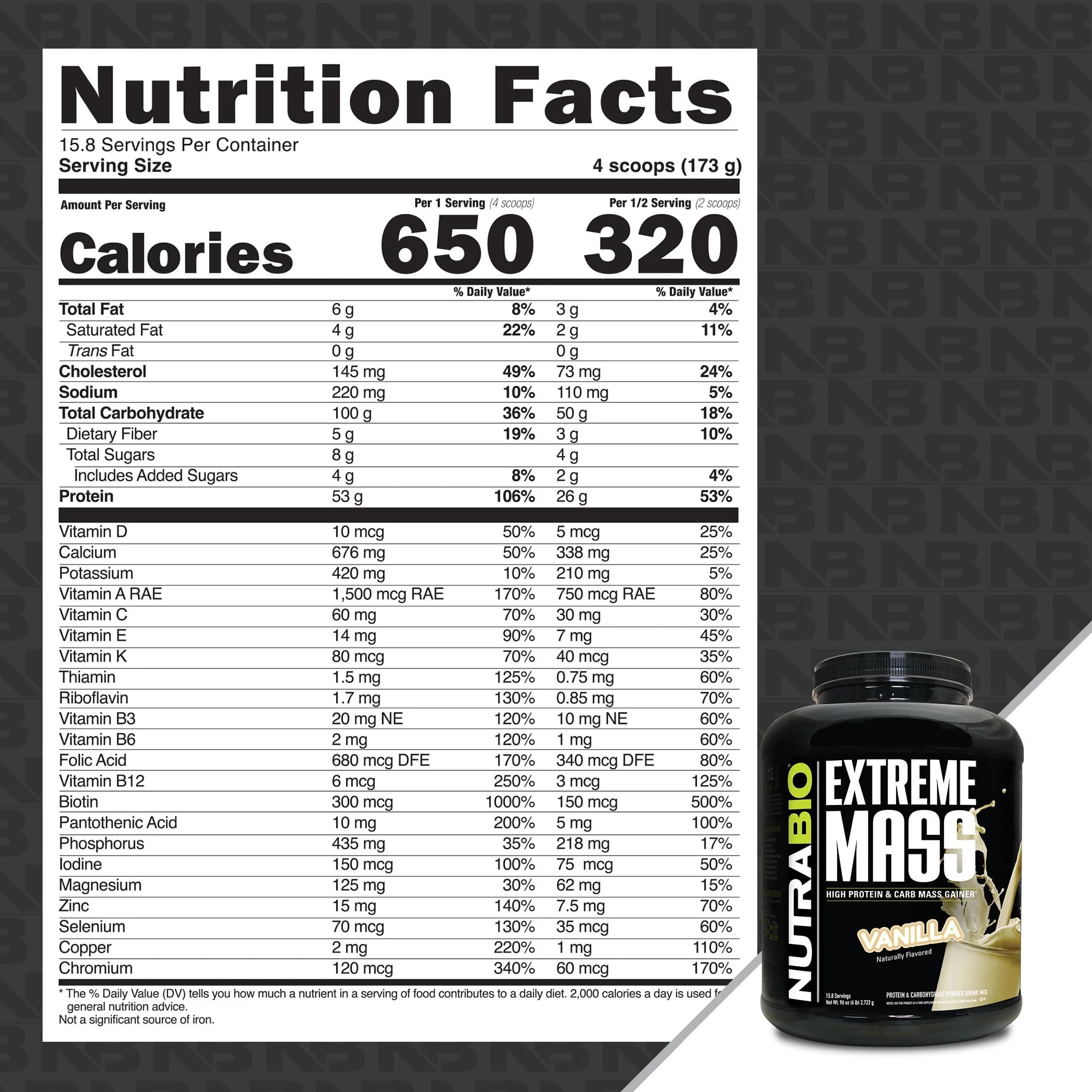 NutraBio polvo textura del Extreme Mass cerca, resalta mezcla fina y solubilidad