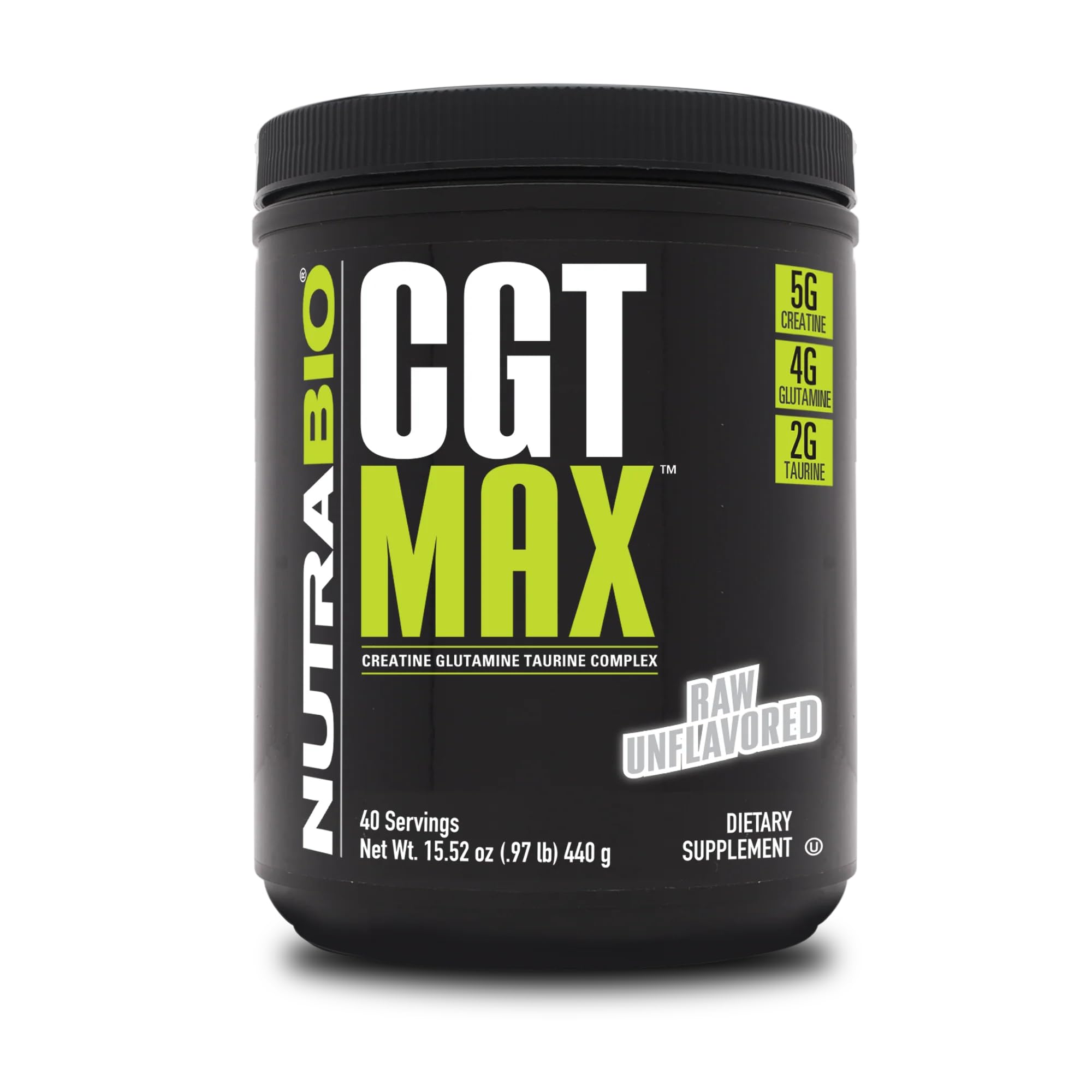 NutraBio frasco frontis mostrando el envase y beneficios para entrenar