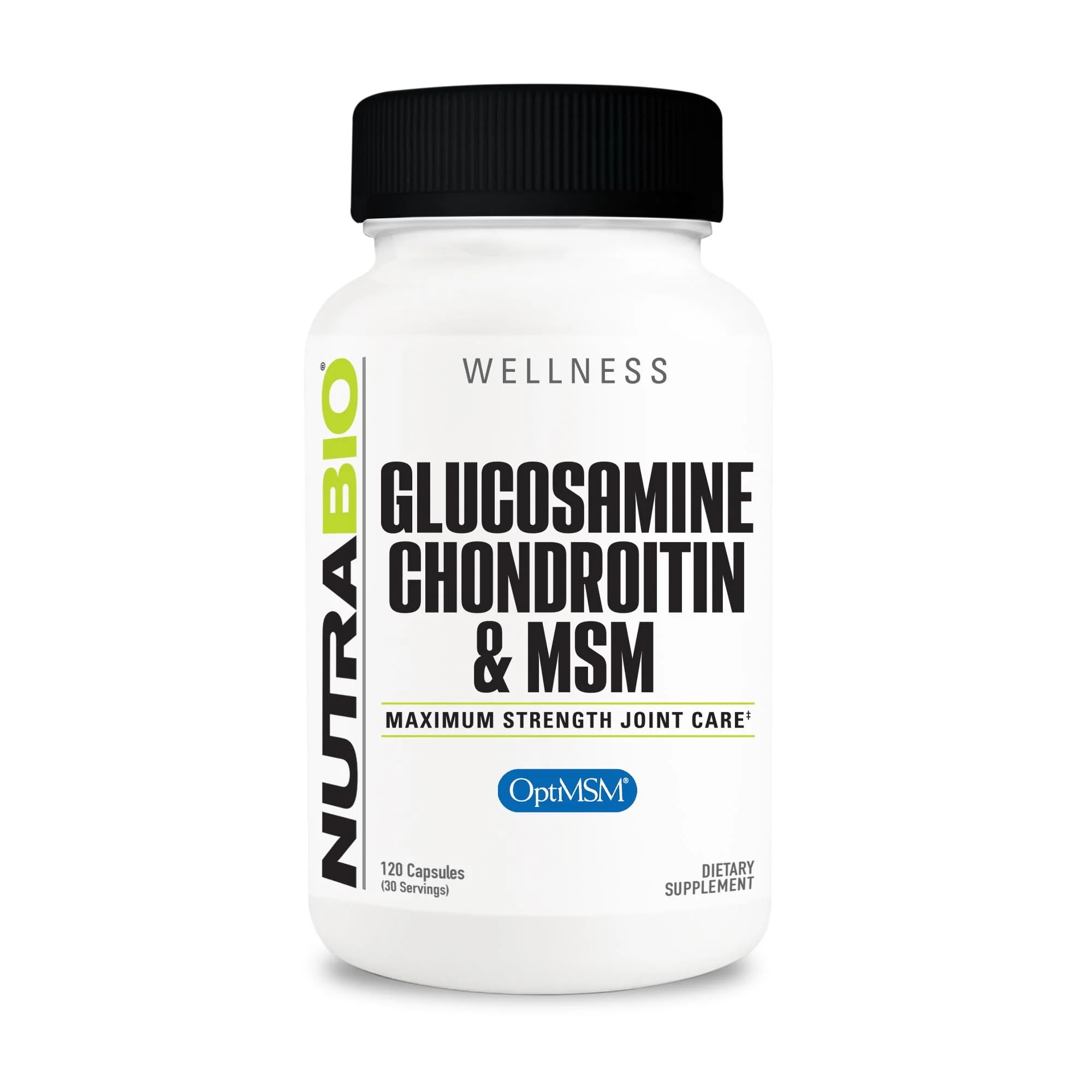 NutraBio frasco frontal mostrando diseño y cantidad clara para confianza