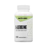 NutraBio envase frontal L‑Leucine mostrando claridad de ingredientes y beneficios