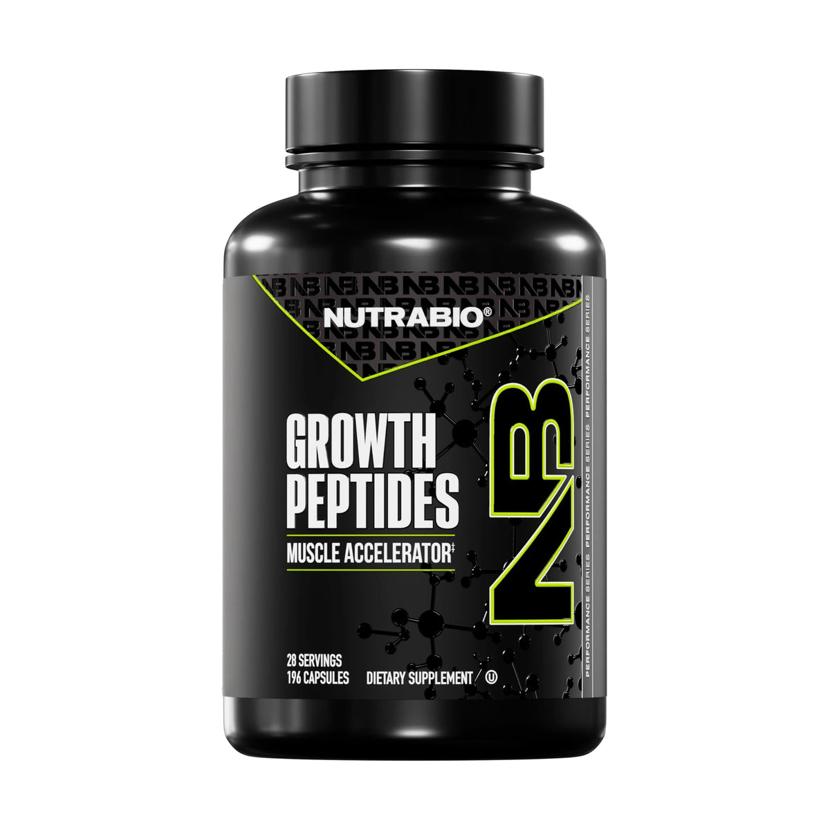 NutraBio empaque frontal mostrando el producto y beneficios visibles