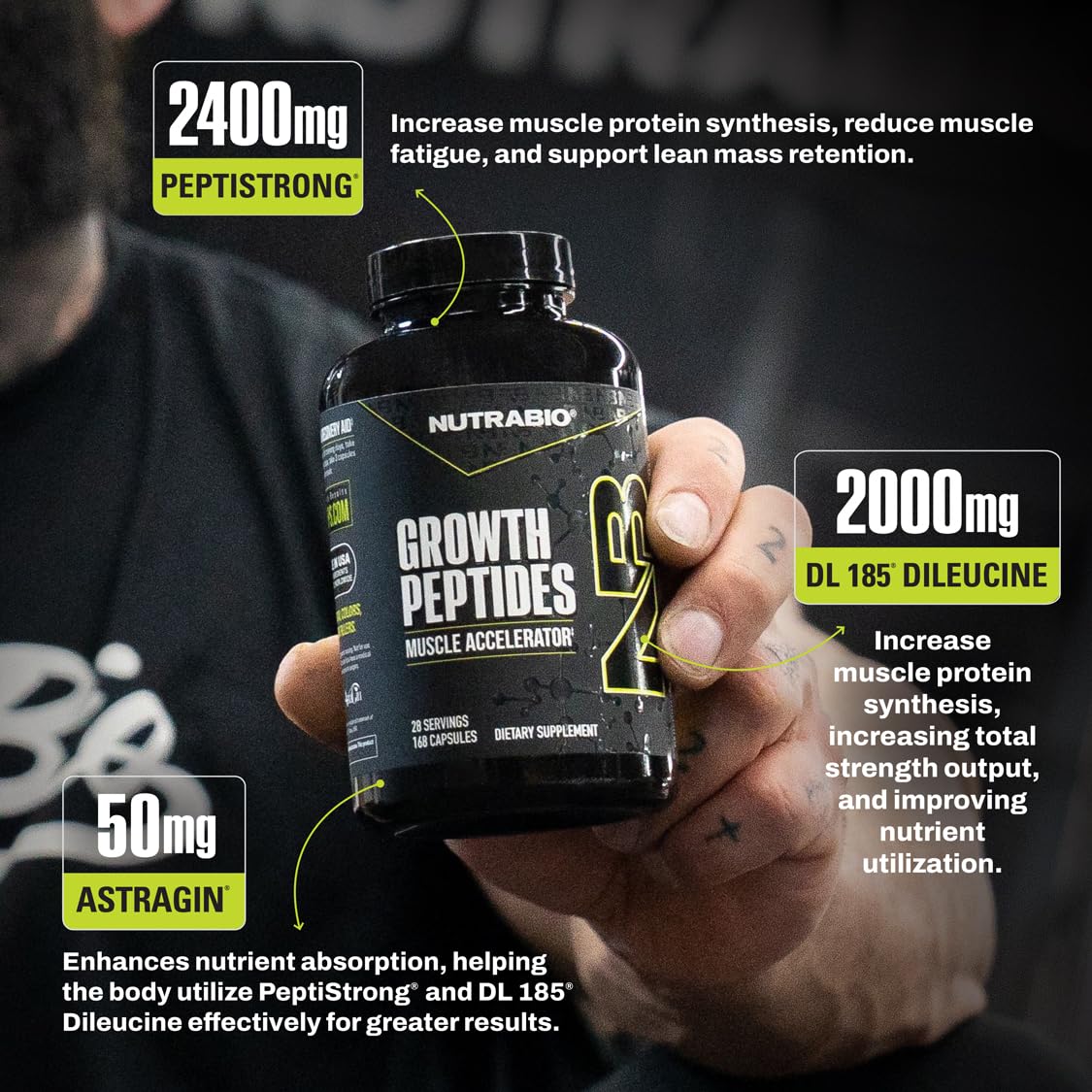 NutraBio uso en gimnasio tras entrenamiento para mejor recuperación