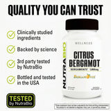 NutraBio bergamota fresca ingrediente principal y origen natural