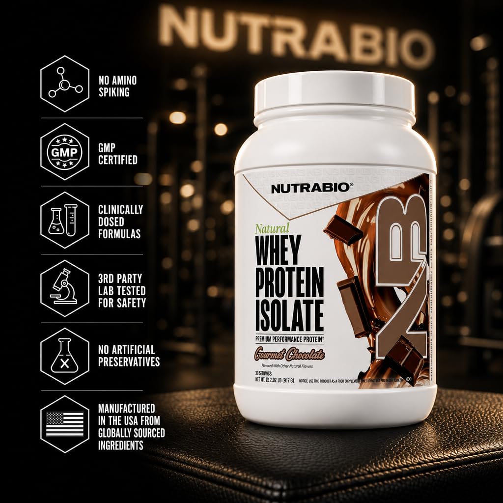 NutraBio ingredientes de suero puro resaltando fórmula sin aditivos