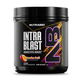 NutraBio Intra Blast frente del envase mostrando etiqueta clara y beneficios