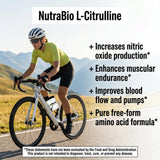 NutraBio envase de L-Citrulline en maleta, formato compacto para viaje