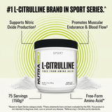 NutraBio etiqueta nutricional de L-Citrulline con información clara