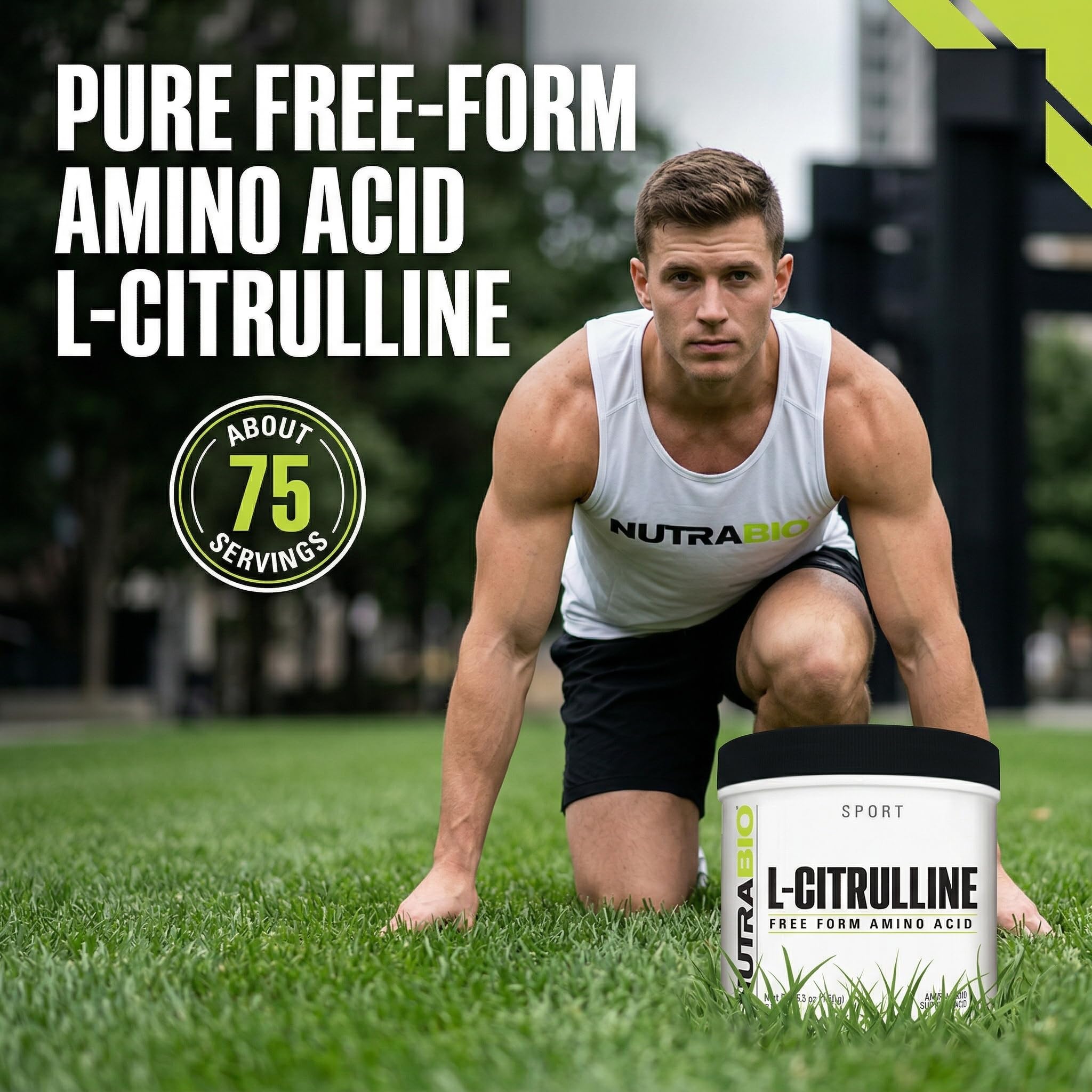 NutraBio polvo de L-Citrulline mezclado en batido, consumo fácil