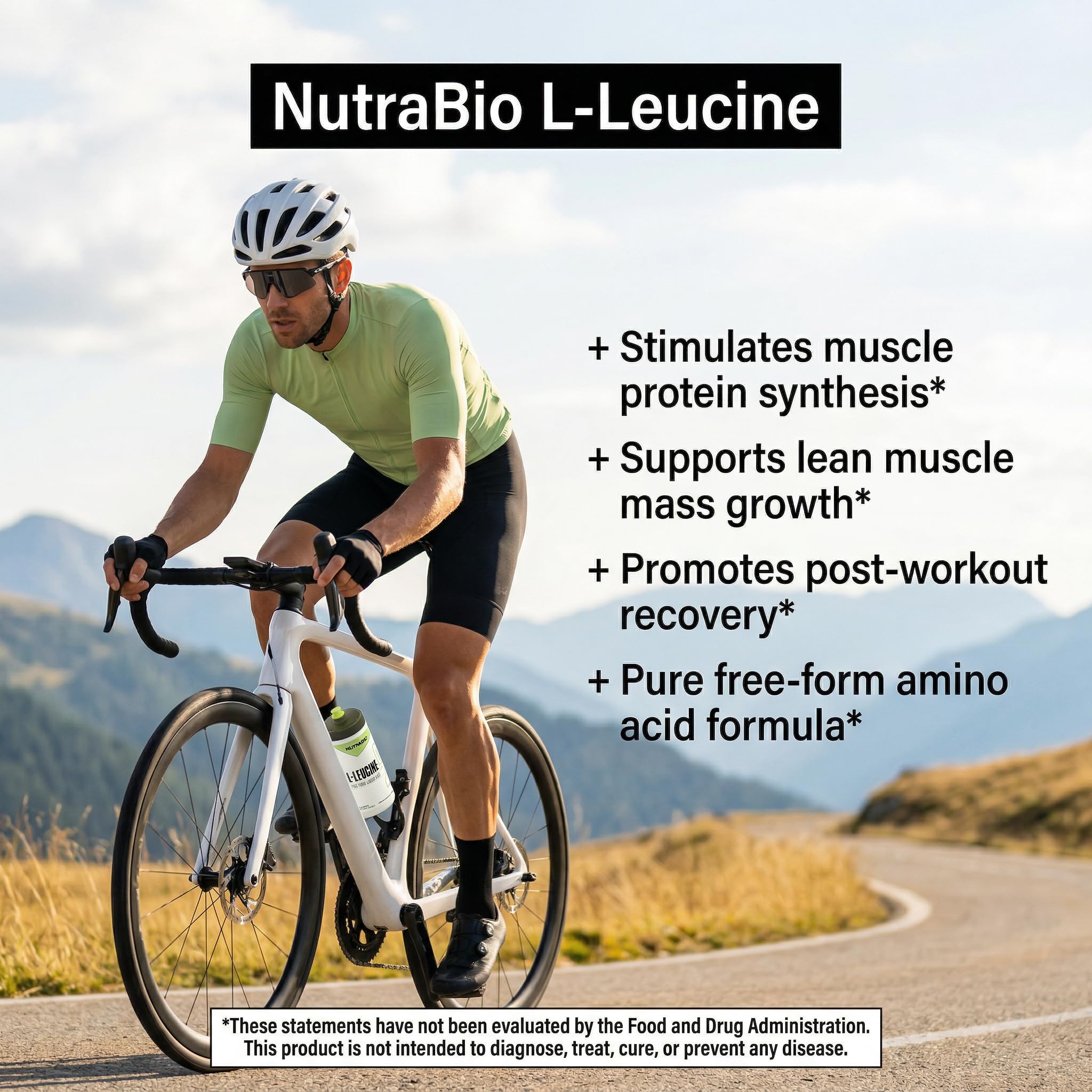 Batido post-entreno con NutraBio L-Leucine preparado para recuperación