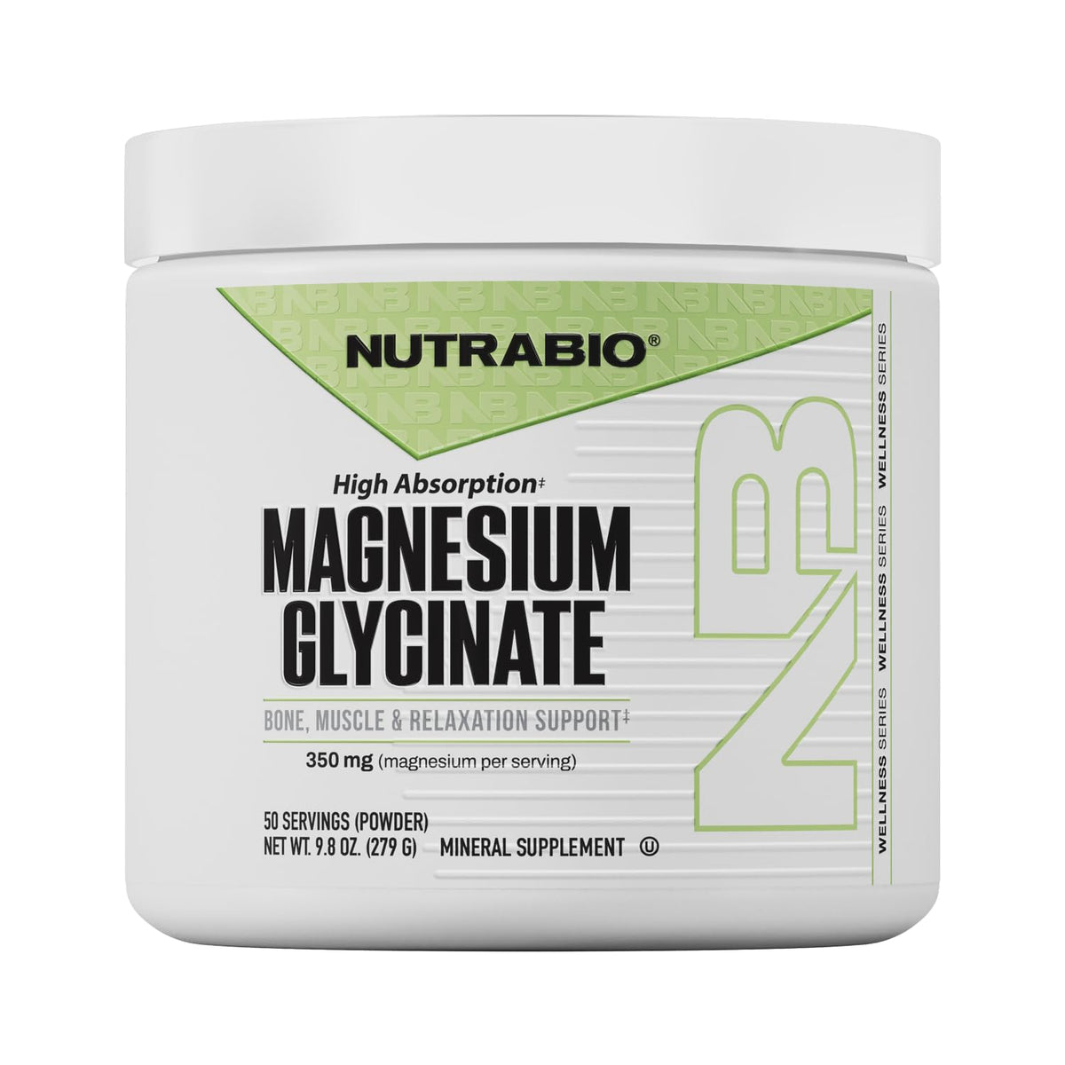 NutraBio envase frontal mostrando el producto y beneficios visibles