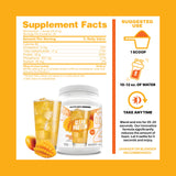 NutraBio cuchara medidora junto al envase, dosificación precisa