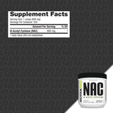 NutraBio NAC textura del polvo en primer plano para medir pureza