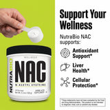 NutraBio NAC cuchara medidora con ración de 600 mg lista para mezclar
