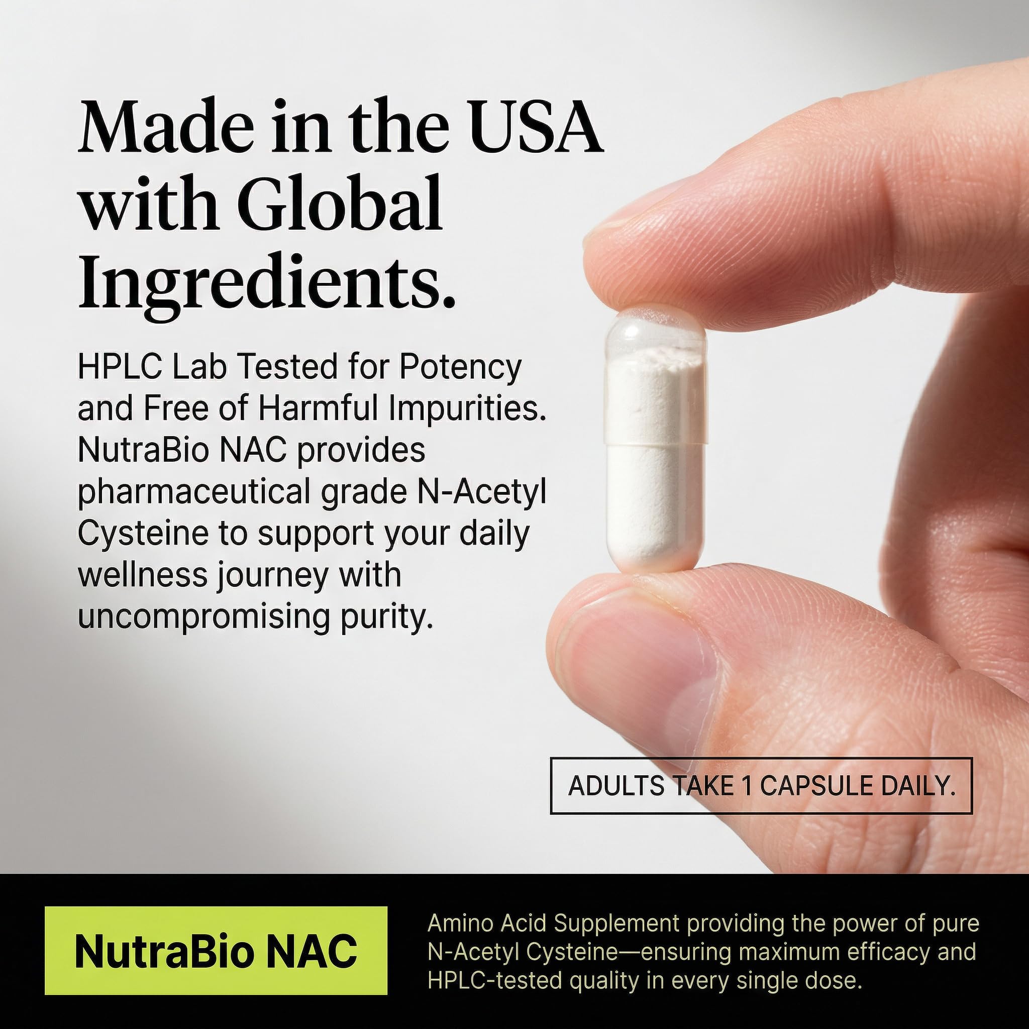 NutraBio cápsula abierta mostrando contenido y aspecto del polvo