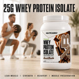 NutraBio cuchara con 25 g de proteína por porción para control de macros