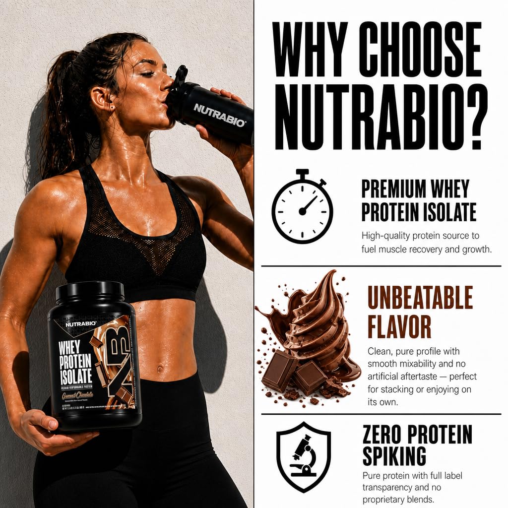 NutraBio cuchara medidora con polvo, control exacto de 25 g por porción
