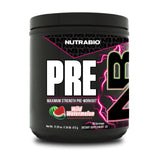 NutraBio envase frontal Watermelon mostrando fórmula transparente y beneficio de potencia
