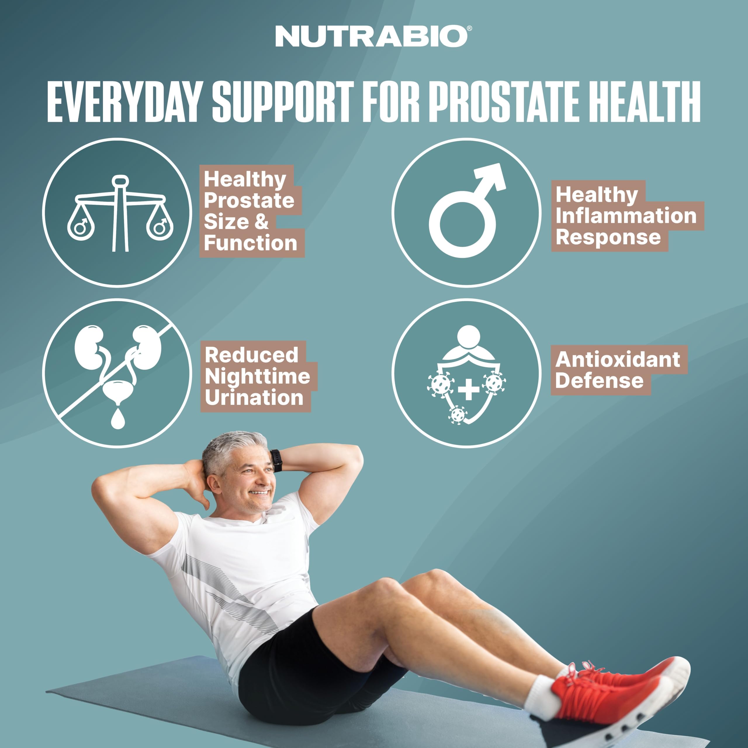 NutraBio Prostate cápsulas en mano para visualizar dosis y facilidad