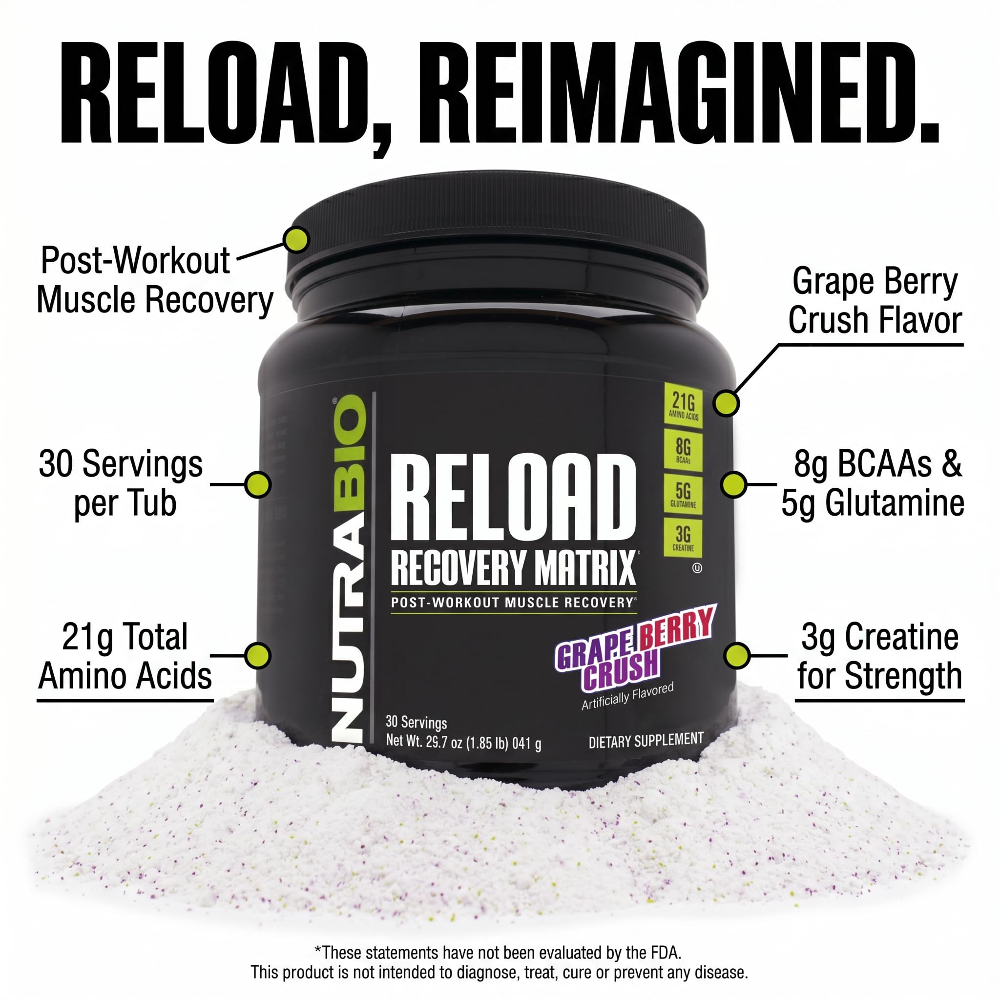 Vaso mezclado de NutraBio Reload siendo consumido tras entrenamiento para reponer energía