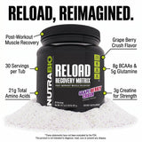 Vaso mezclado de NutraBio Reload siendo consumido tras entrenamiento para reponer energía