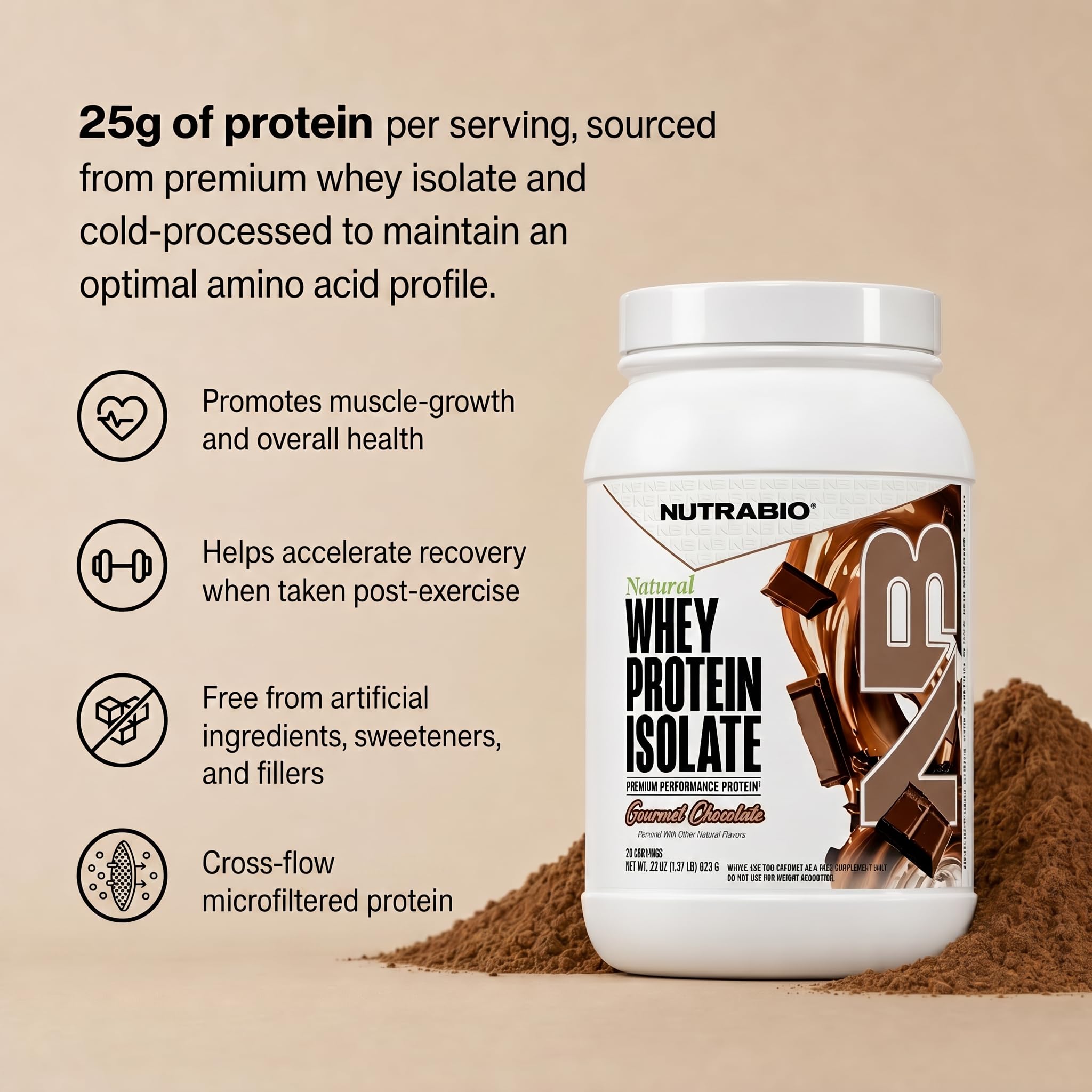 NutraBio batido en shaker listo para beber tras entrenar y recuperar