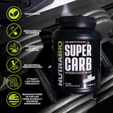 NutraBio primer plano del polvo para apreciar finura y pureza del producto