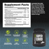NutraBio Super Carb mezclado en vaso para hidratación y rendimiento inmediato