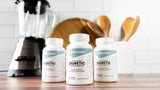 NutraBio primer plano de cápsula mostrando textura y calidad