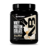 NutraBio envase frontal mostrando sabor Vainilla Cremosa y calidad