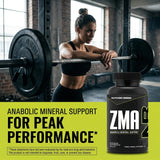 NutraBio ZMA etiqueta nutricional clara con dosis de zinc y magnesio