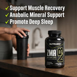 NutraBio etiqueta y texto legible destacando zinc, magnesio y vitamina B6