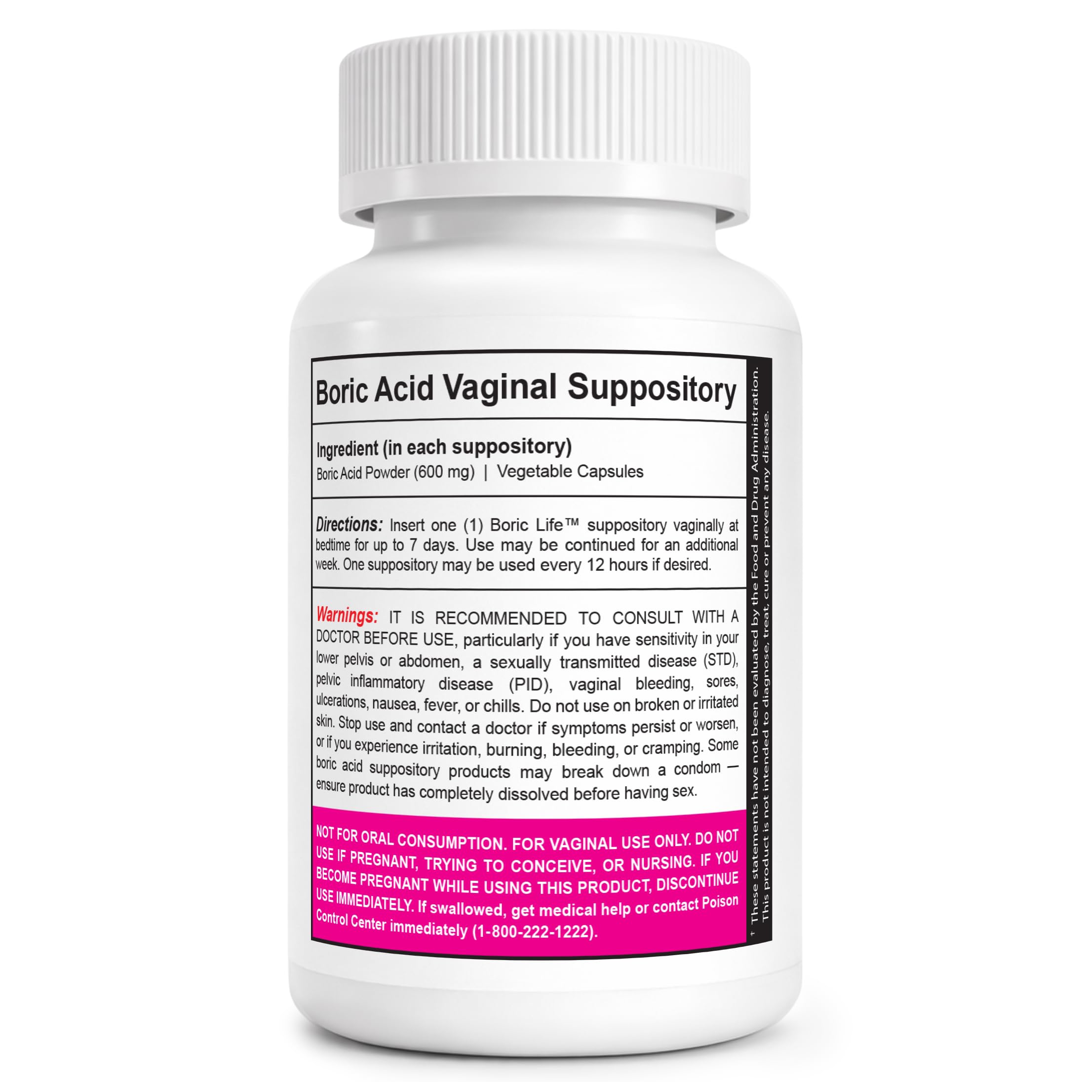 NutraBlast primer plano de un supositorio para ver textura y forma segura