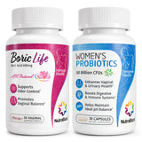 NutraBlast envase frontal del pack mostrando cantidad y beneficio de equilibrio íntimo