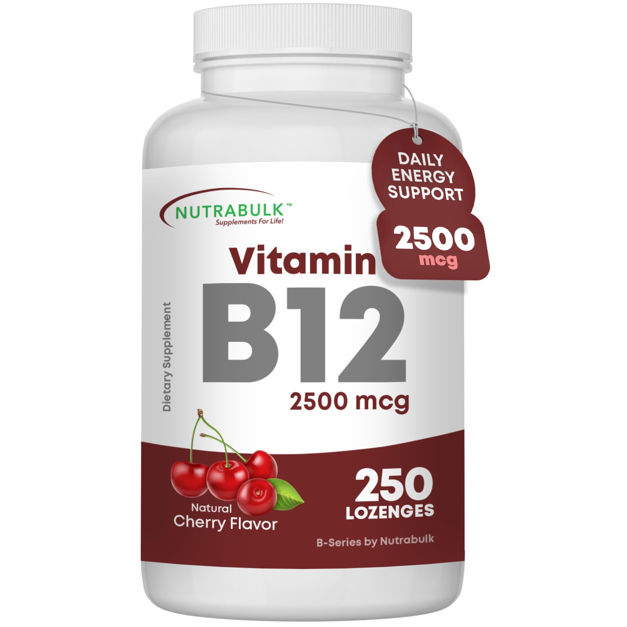 NutraBulk botella frontal mostrando el envase y ahorro por cantidad