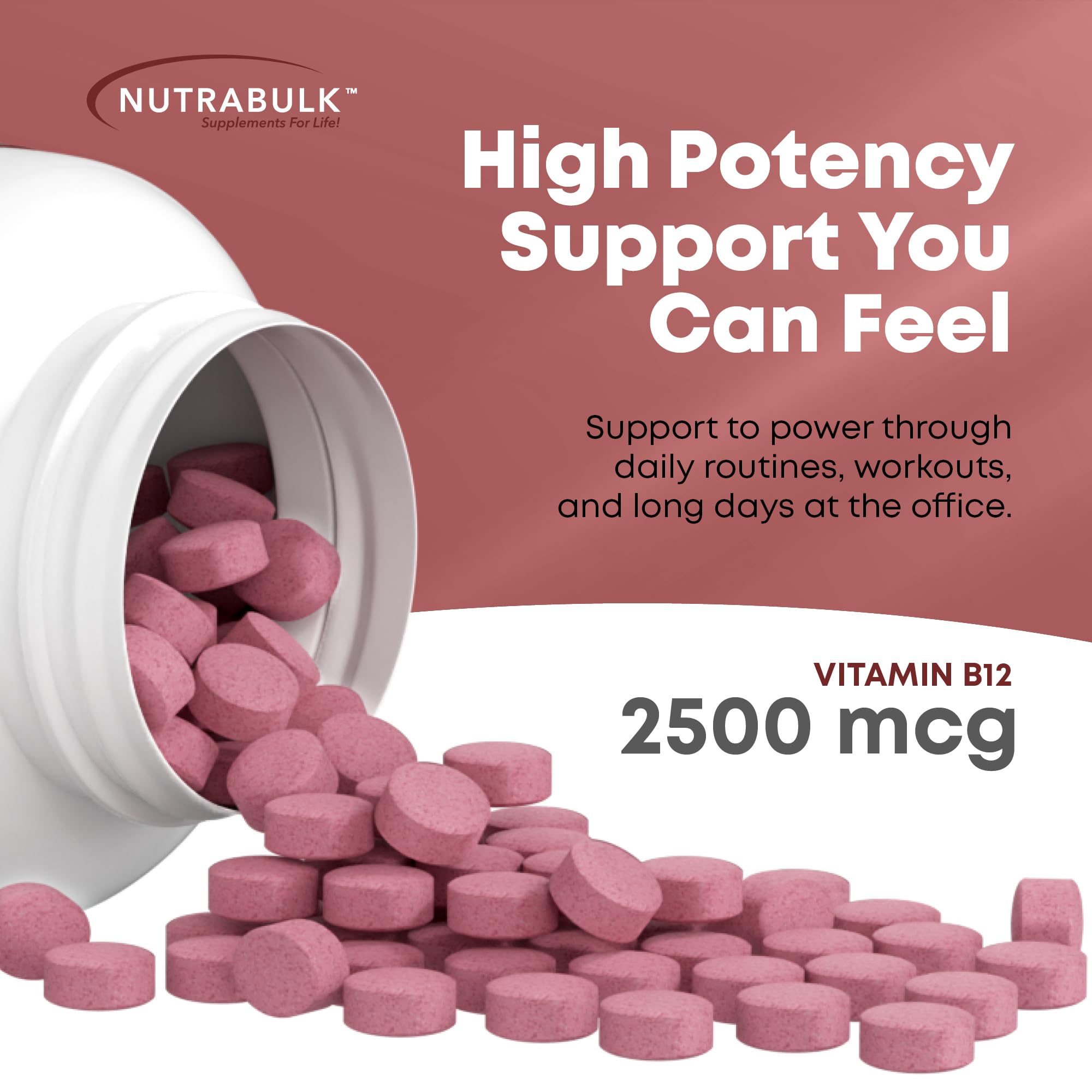NutraBulk persona colocando pastilla bajo la lengua para absorción rápida