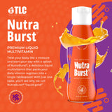 NUTRA BURST detalle de etiqueta con ingredientes y beneficios visibles
