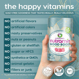 Nutracelle frasco abierto con gominolas visibles y tapa segura