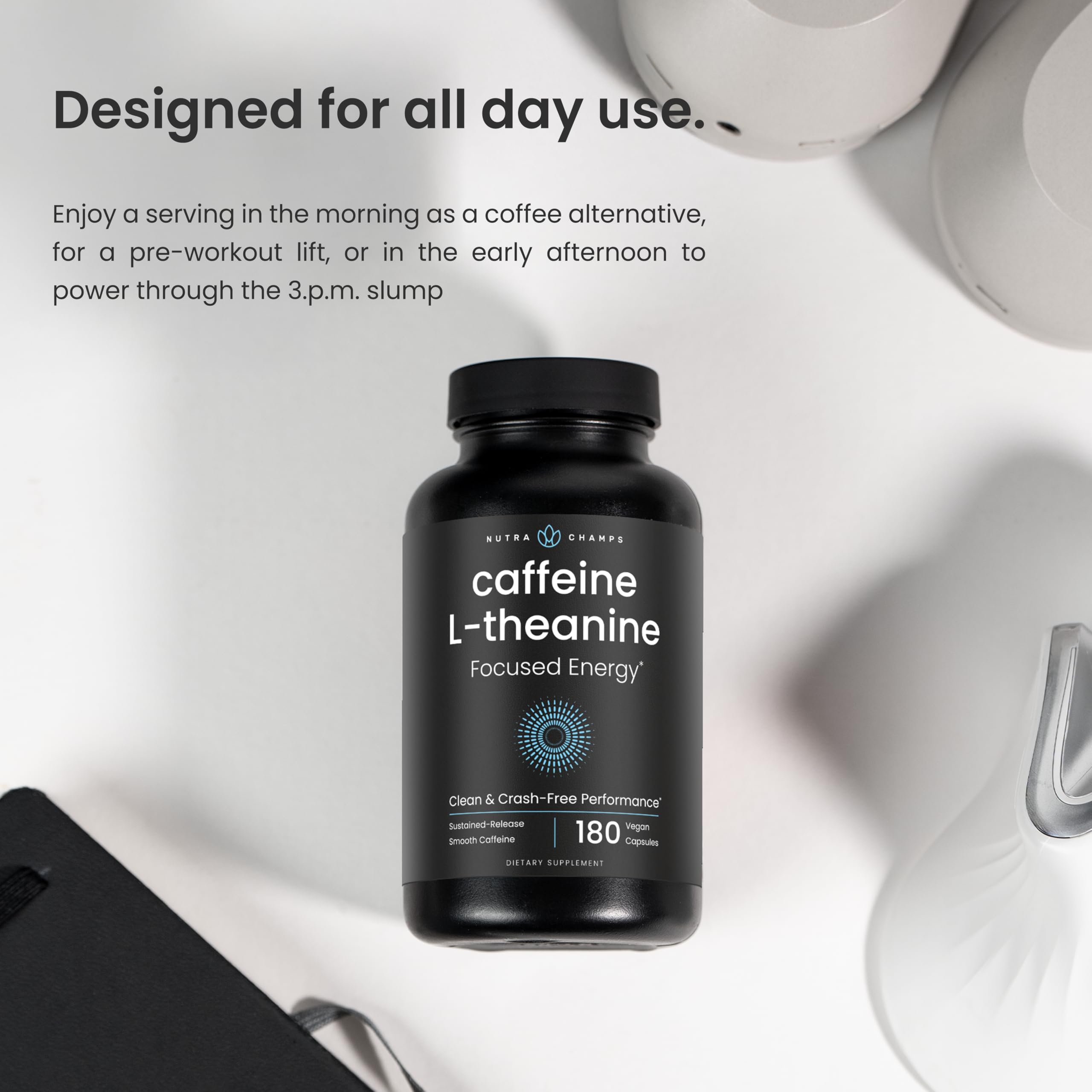 NutraChamps primer plano de cápsula vegana que destaca calidad y pureza