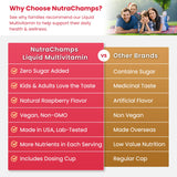 NutraChamps comparativa con cápsula para mostrar ventaja líquida