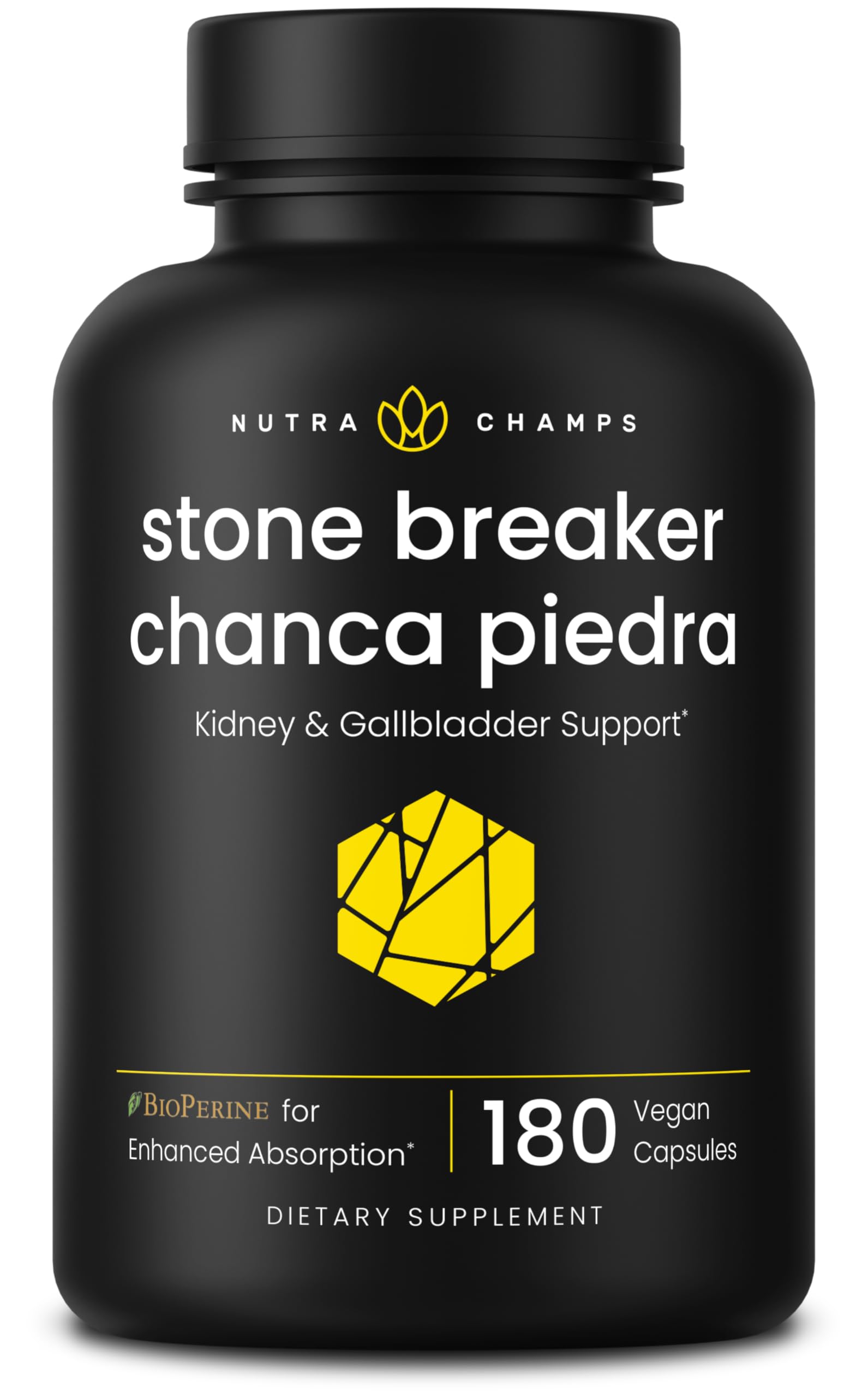 NutraChamps frasco frontal del producto, presentación clara y confiable