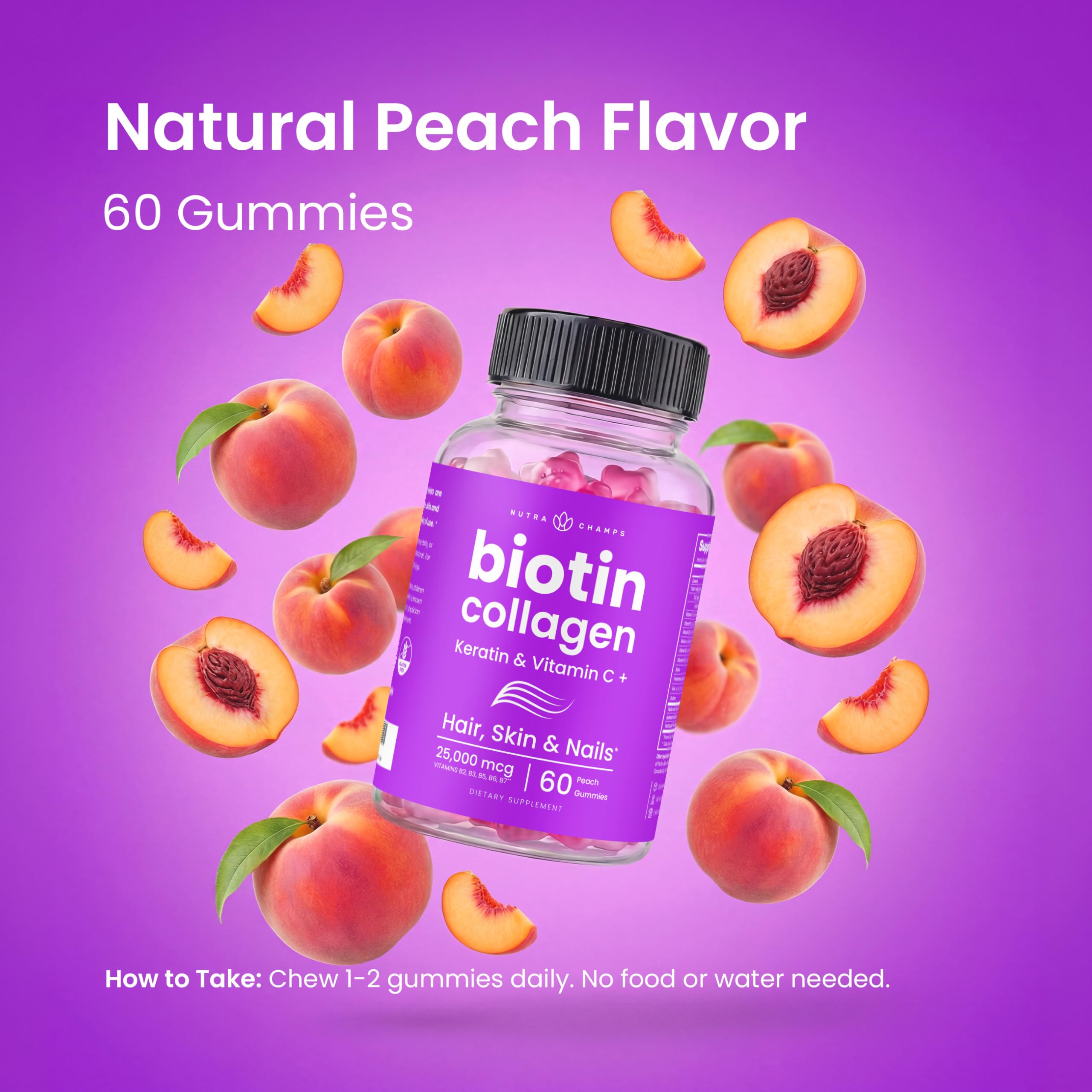 NutraChamps gomitas en baño como parte de la rutina de belleza