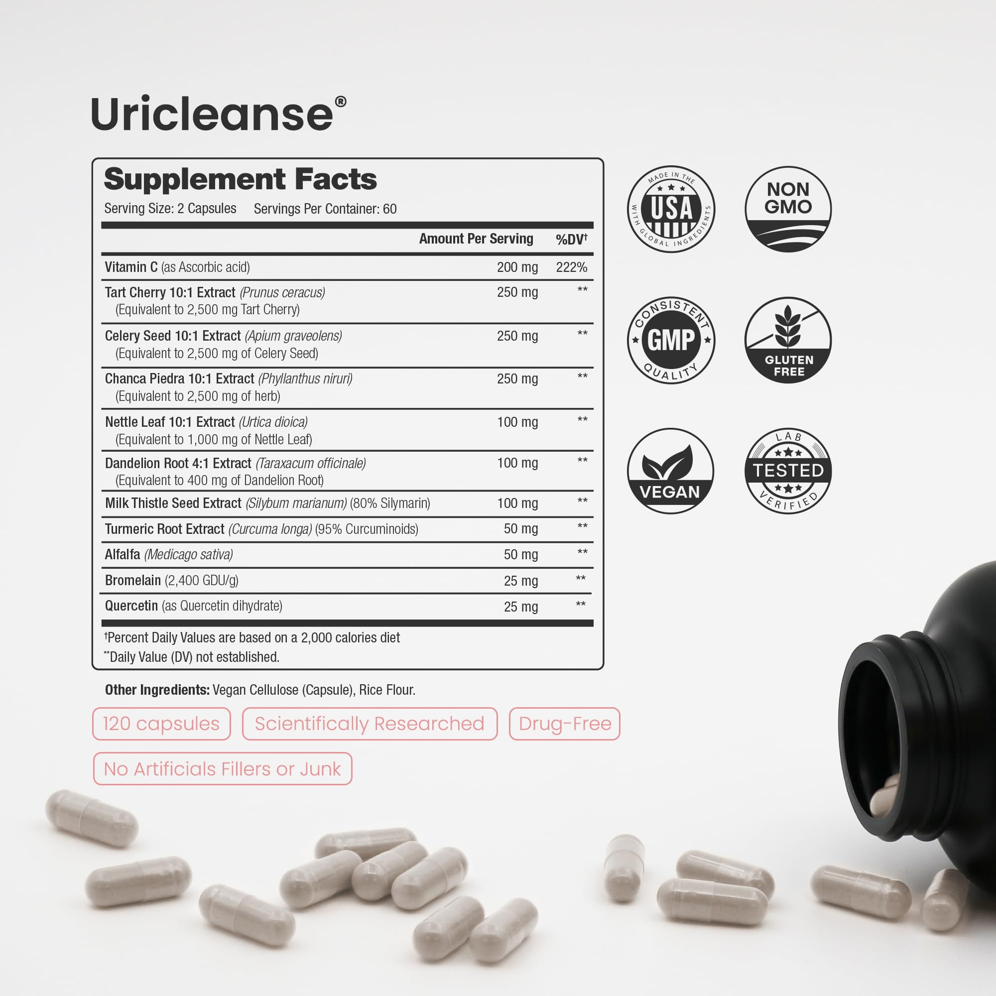 NutraChamps etiqueta en detalle con ingredientes y ventaja de fórmula 11-en-1